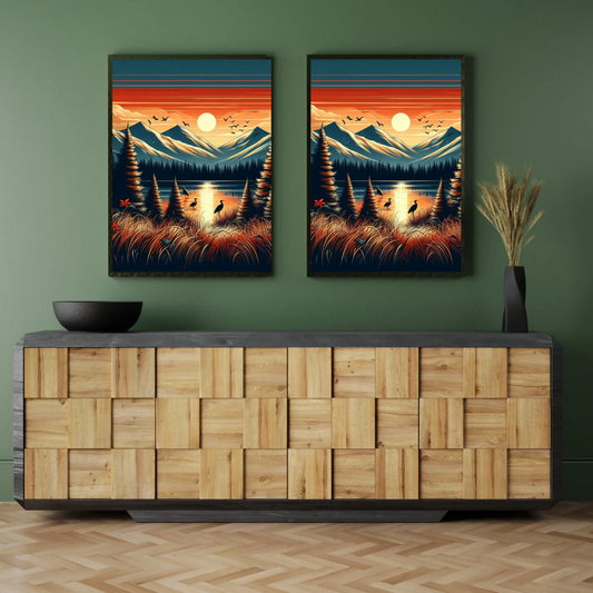 Canvas Wall Art: 2 Piece - Sunset