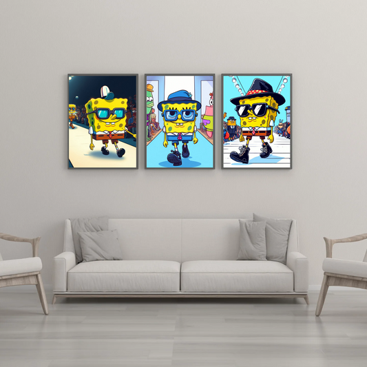 Canvas Wall art: SpongeBob x 3 Set