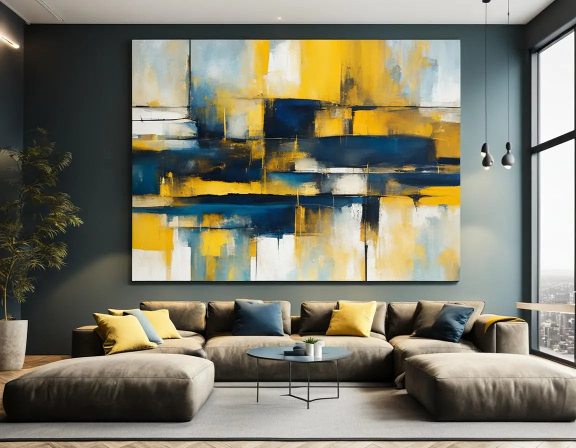 Canvas Wall art: Single - The Blue and Yellow Combination