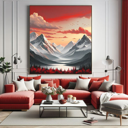 Canvas Wall art: Single - Red002