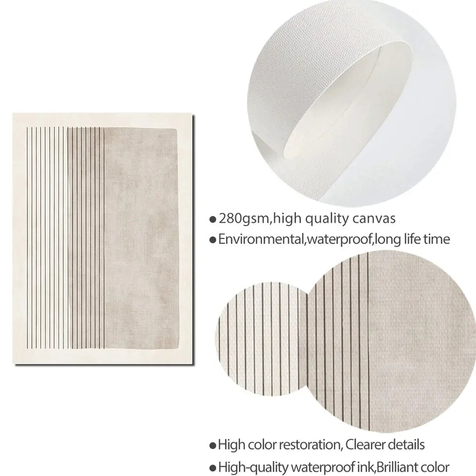 Canvas wall art: 2 Piece Set - Beige Abstract