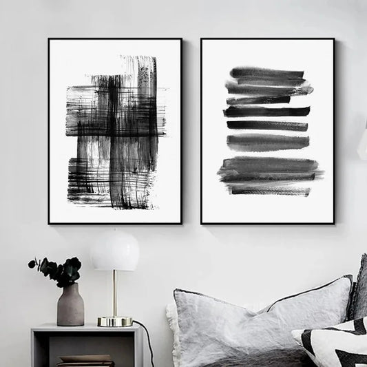 Canvas Wall Art: 2 Piece - Brush Strokes