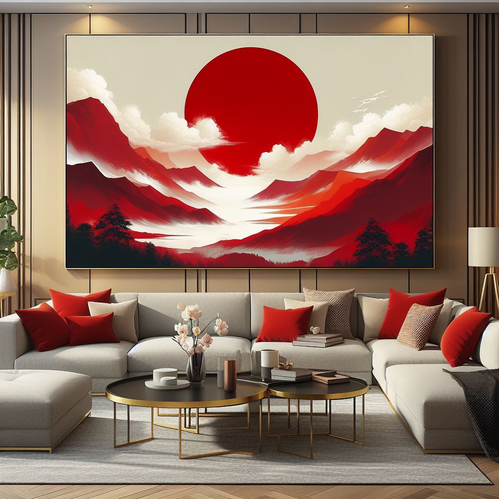 Canvas Wall art: Single - Red004