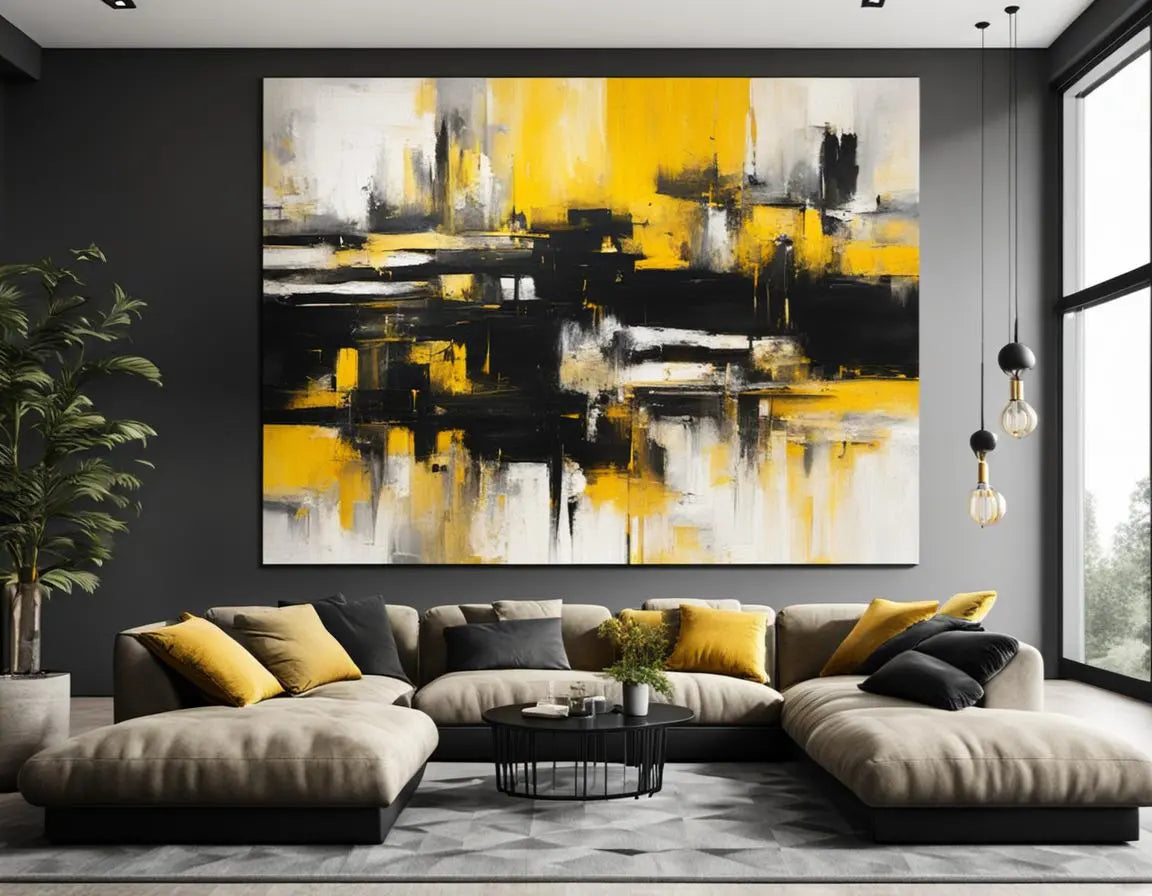 Canvas Wall art: Single - The Black and Yellow Combination