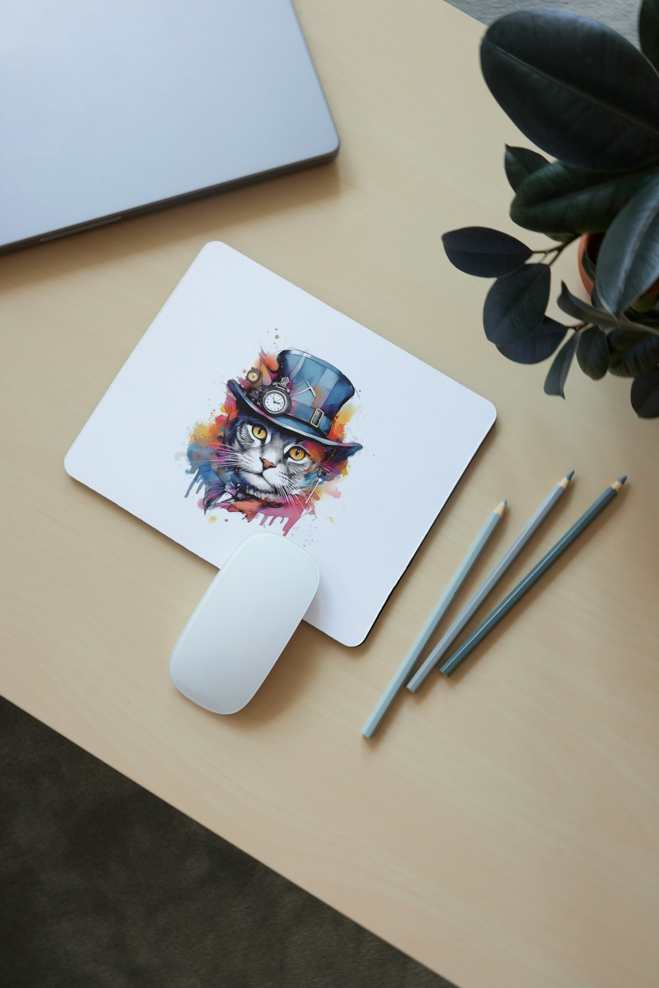 Funky Cat Mouse Pad