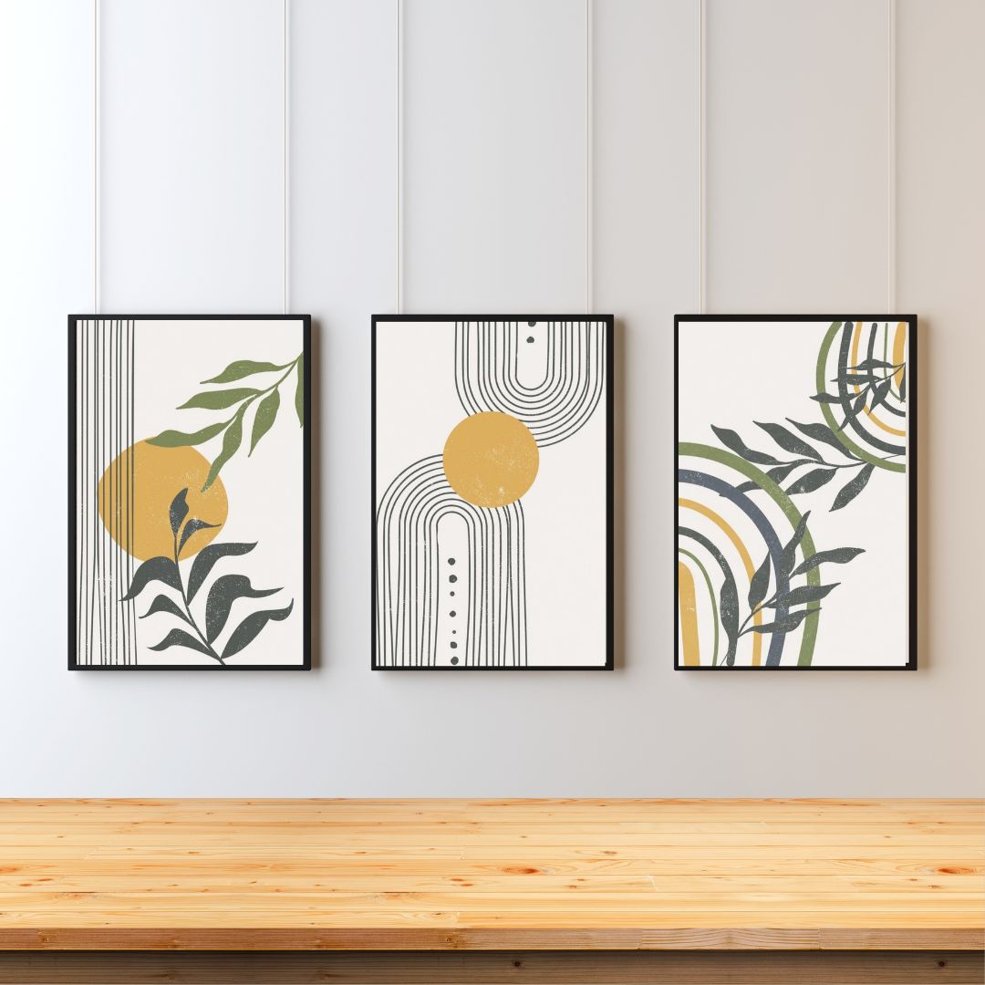 Canvas Wall art: Shades of green boho wall art