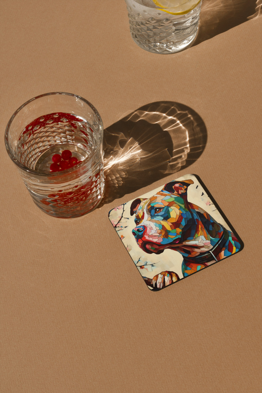 Colorful Pitbull Coasters