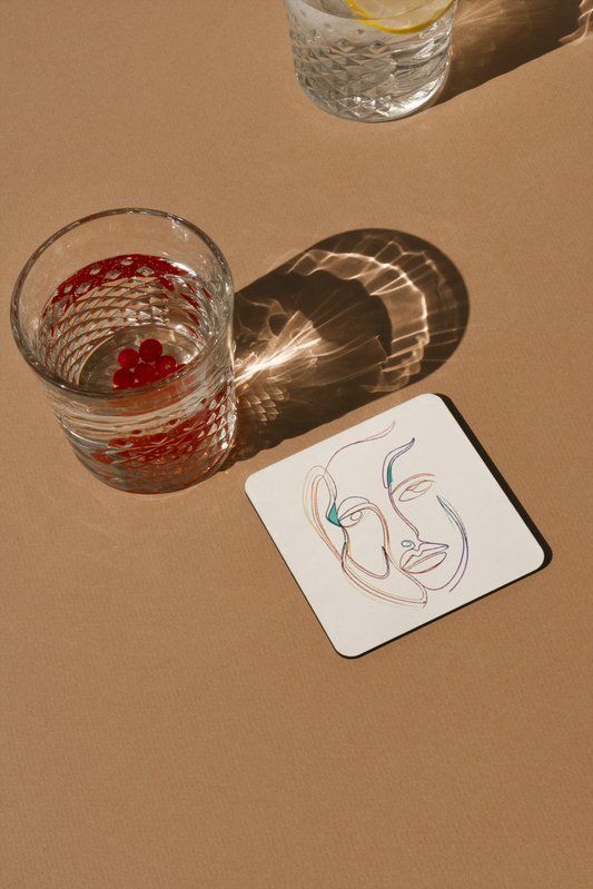 colorful Line art coasters 004