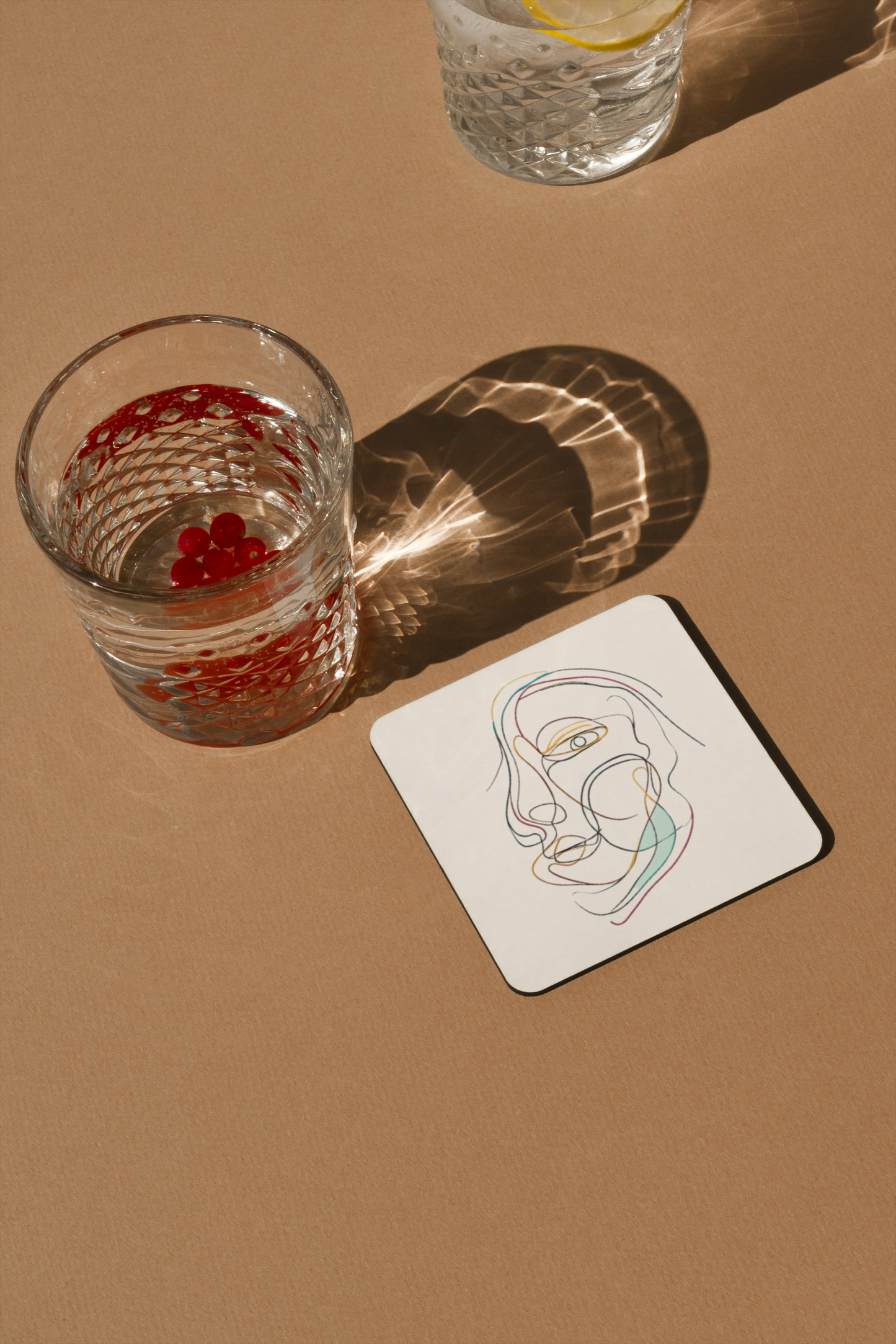 colorful Line art coasters 005