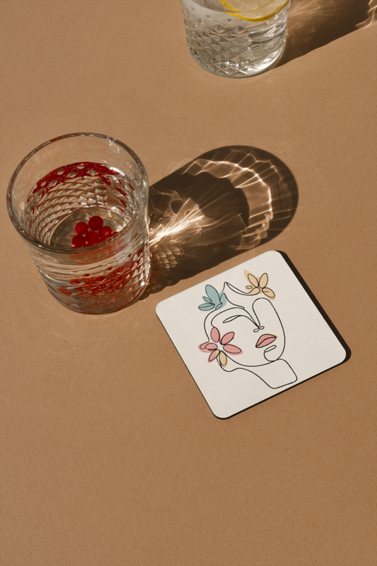 colorful Line art coasters 003