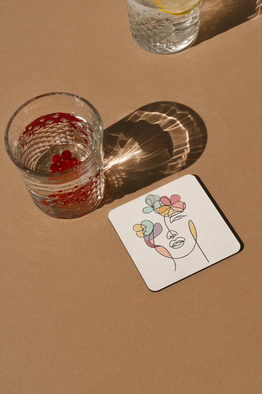 colorful Line art coasters 002