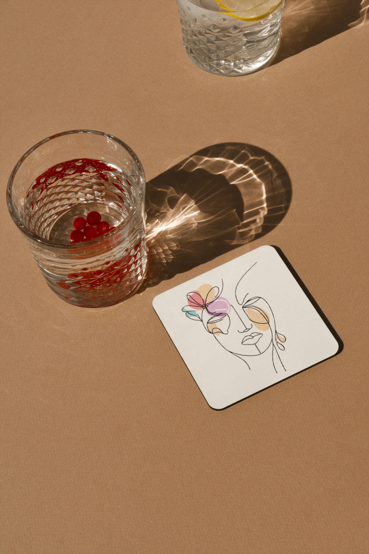 colorful Line art coasters 001