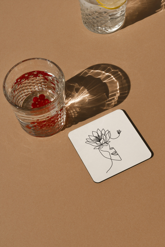 Lotus Line art coasters