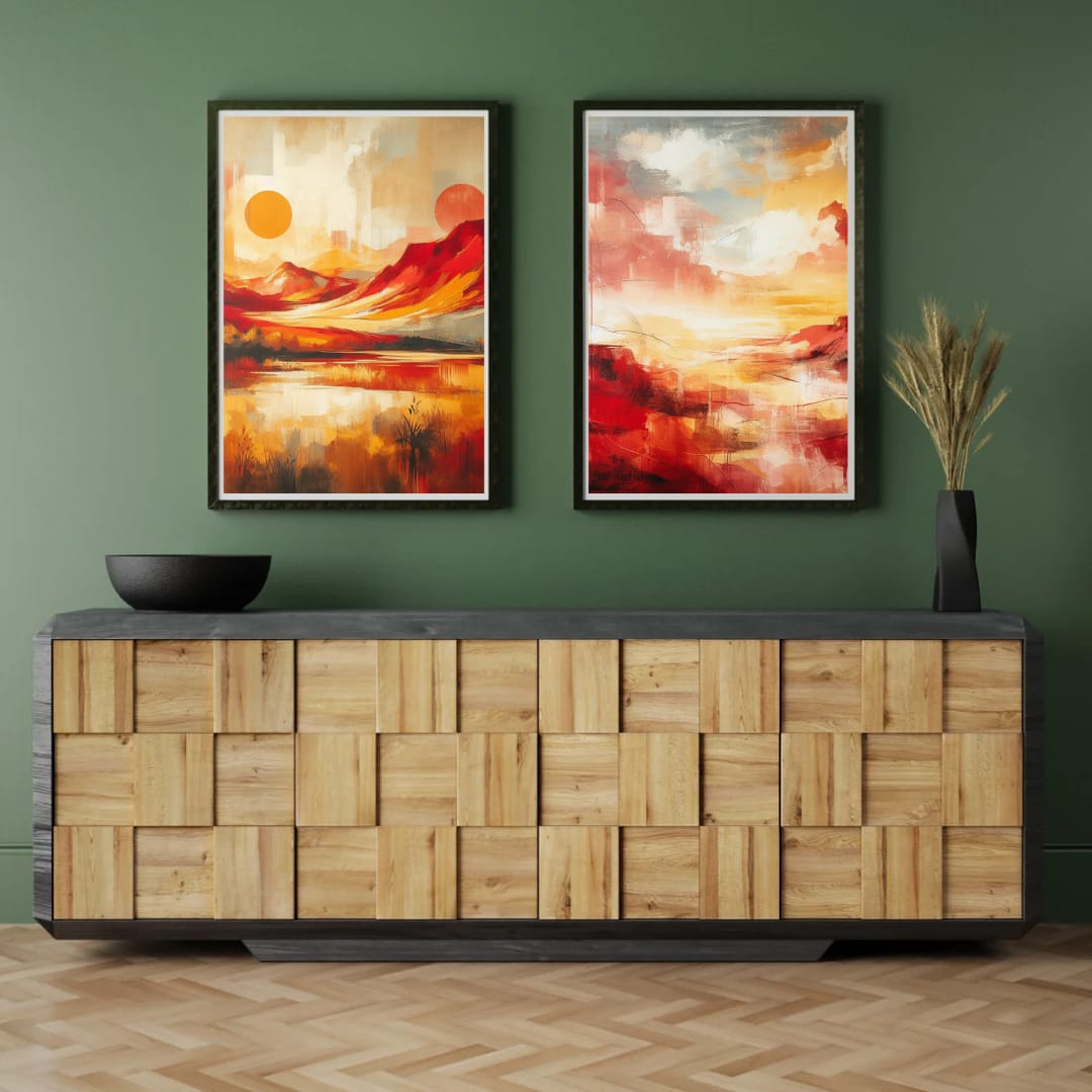 Canvas Wall Art: Sunset Orange