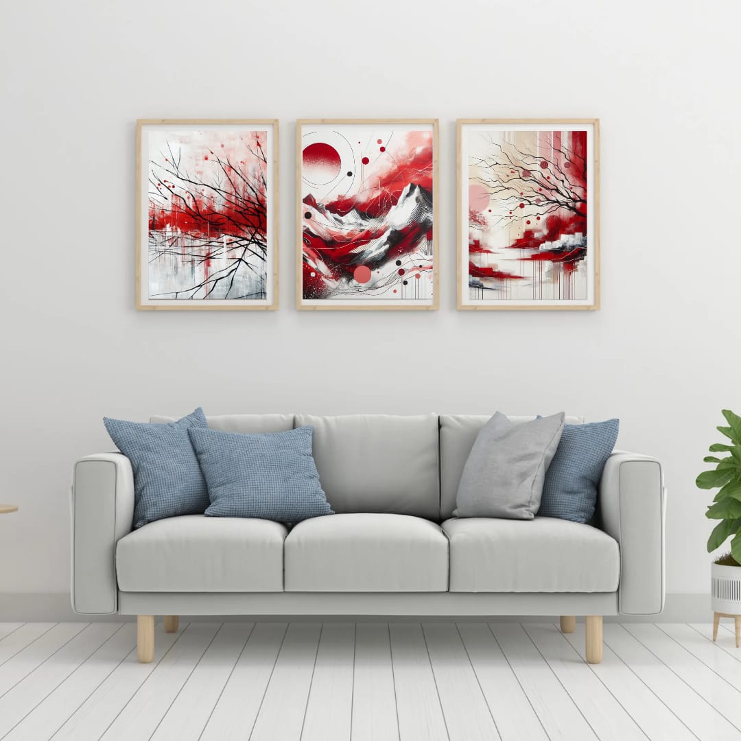 Canvas Wall Art: Red Abstract