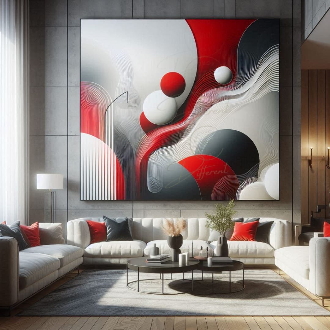 Canvas Wall art: Single - Red007