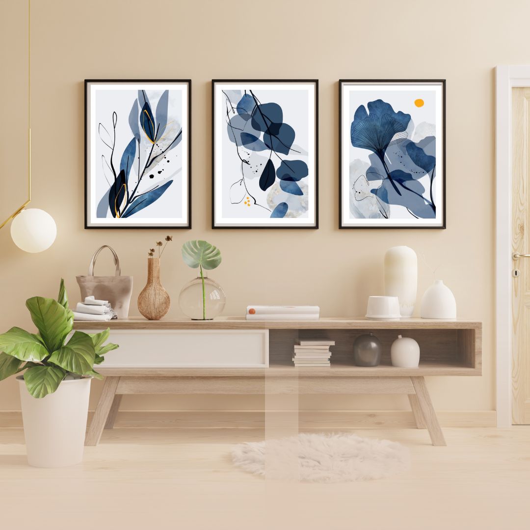 Canvas Wall art: Blue Flowers