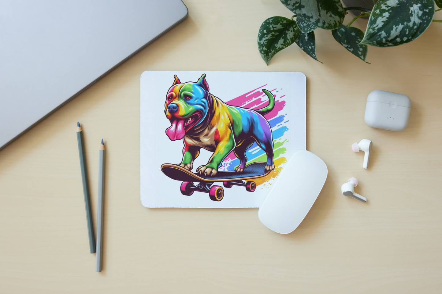 Colorful  Pitbull Mouse Pad