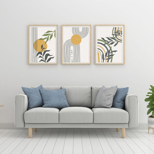 Canvas Wall art: Shades of green boho wall art