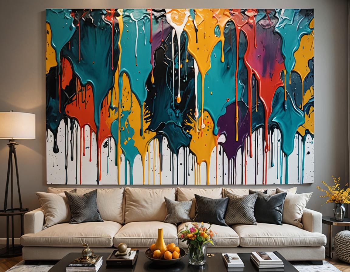 Canvas Wall art: Single - Paint Drip